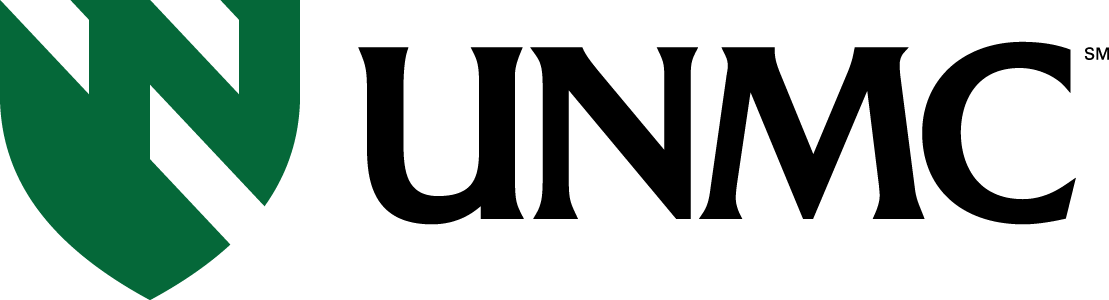 UNMC logo with a green emblem.
