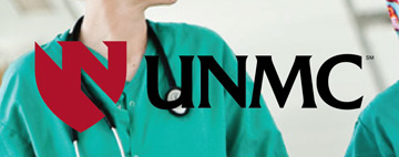 UNMC logo on top of a photo making it hard to see.