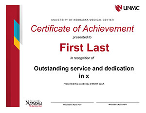 UNMC Generic Certificate CMYK