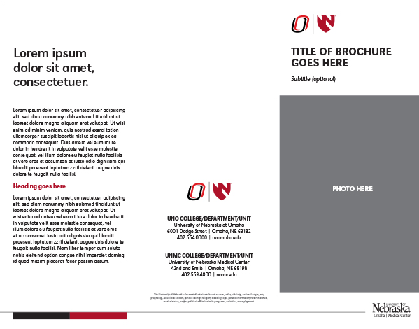 Preview image UNO UNMC brochure